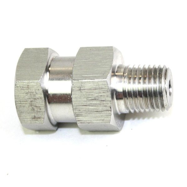 Interstate Pneumatics 1/4 Inch MPT x 1/4 Inch FPT Stainless Steel Swivel Fitting - 4000 PSI PW7165